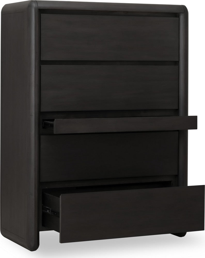 Modus Furniture - Xolani Five Drawer Acacia Wood Chest with Jewelry Tray in Jaguar - TTXT84 view 3