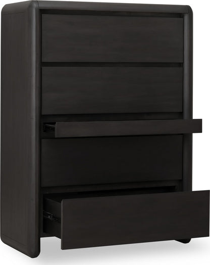 Modus Furniture - Xolani Five Drawer Acacia Wood Chest with Jewelry Tray in Jaguar - TTXT84 view 3