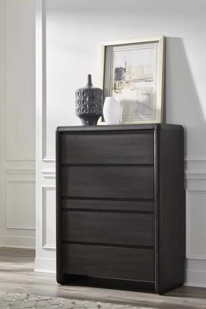 Modus Furniture - Xolani Five Drawer Acacia Wood Chest with Jewelry Tray in Jaguar - TTXT84 view 8