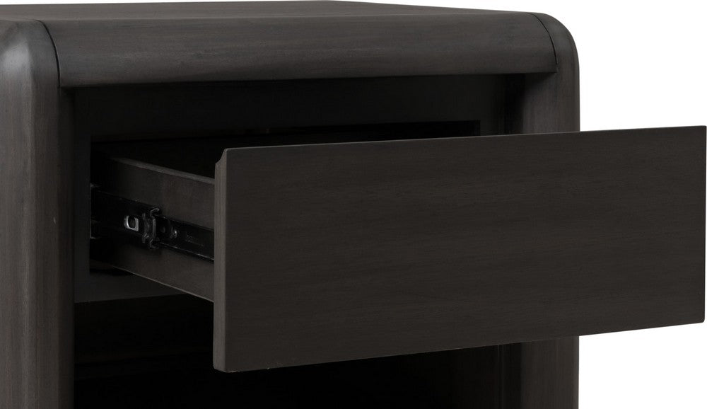 Modus Furniture - Xolani One Drawer Acacia Wood Nightstand in Jaguar - TTXT81 view 4