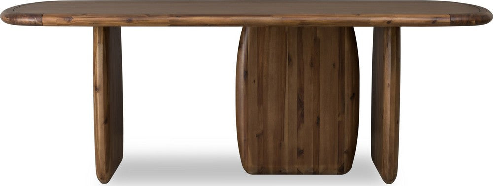 Modus Furniture - Xolani Rectangular Acacia Wood Pedestal Table in Impala - TTXU60 view 2