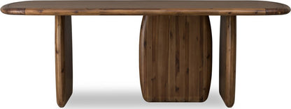 Modus Furniture - Xolani Rectangular Acacia Wood Pedestal Table in Impala - TTXU60 view 2