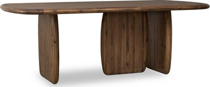 Modus Furniture - Xolani Rectangular Acacia Wood Pedestal Table in Impala - TTXU60 view 3