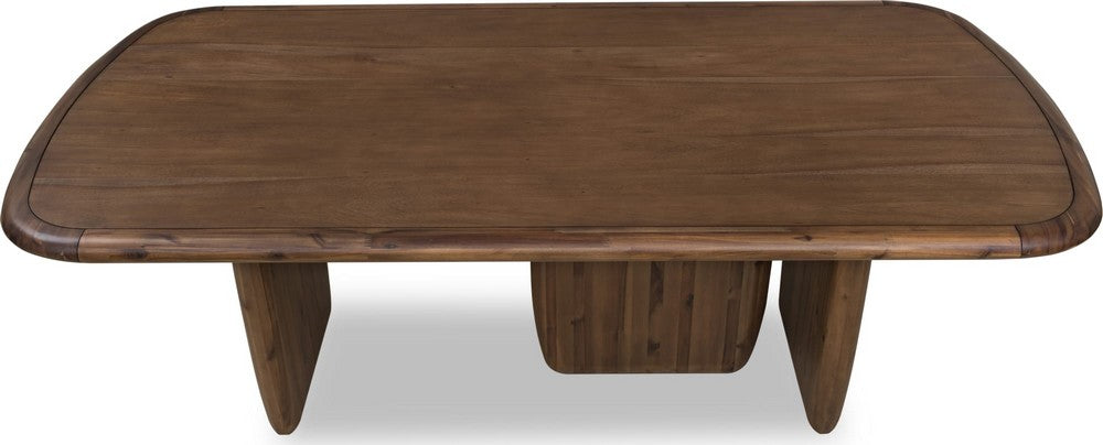Modus Furniture - Xolani Rectangular Acacia Wood Pedestal Table in Impala - TTXU60 view 4