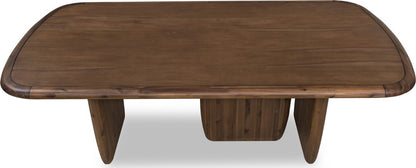 Modus Furniture - Xolani Rectangular Acacia Wood Pedestal Table in Impala - TTXU60 view 4