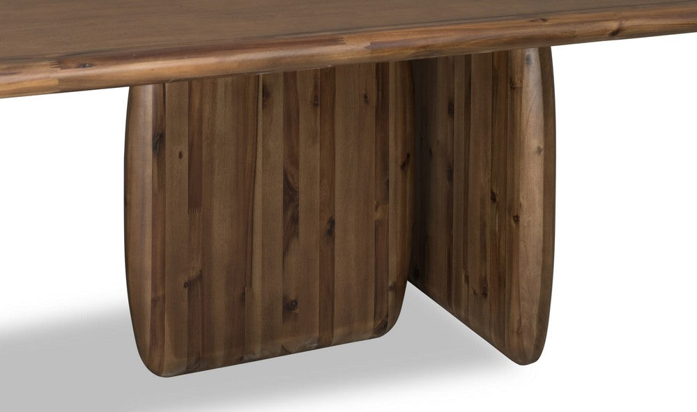 Modus Furniture - Xolani Rectangular Acacia Wood Pedestal Table in Impala - TTXU60 view 5