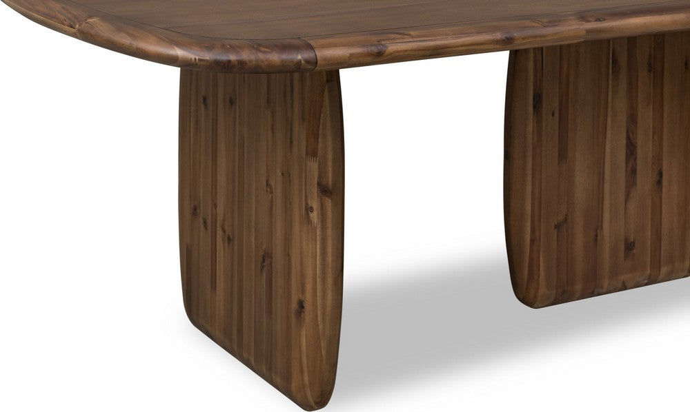 Modus Furniture - Xolani Rectangular Acacia Wood Pedestal Table in Impala - TTXU60 view 6