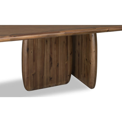 Modus Furniture - Xolani Rectangular Acacia Wood Pedestal Table in Impala - TTXU60 view 12