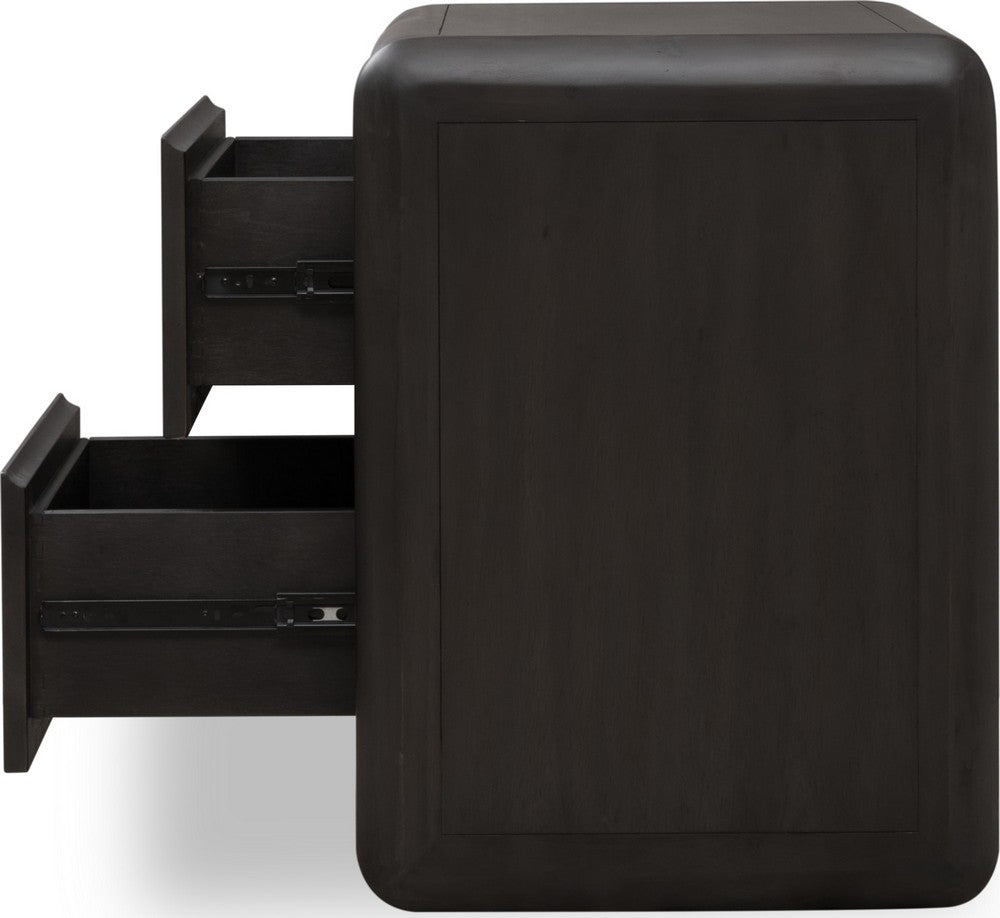 Modus Furniture - Xolani Two Drawer Acacia Wood Nightstand in Jaguar - TTXT81B view 3