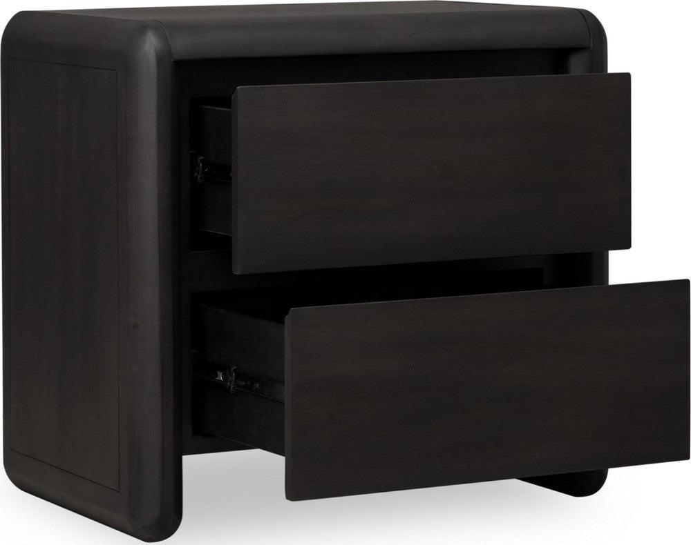Modus Furniture - Xolani Two Drawer Acacia Wood Nightstand in Jaguar - TTXT81B view 4