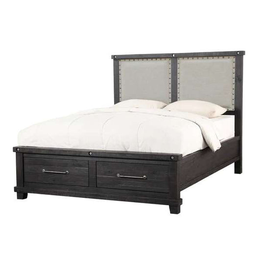 Modus Furniture - Yosemite Full-size Solid Wood Panel Bed in Cafe veiw 1