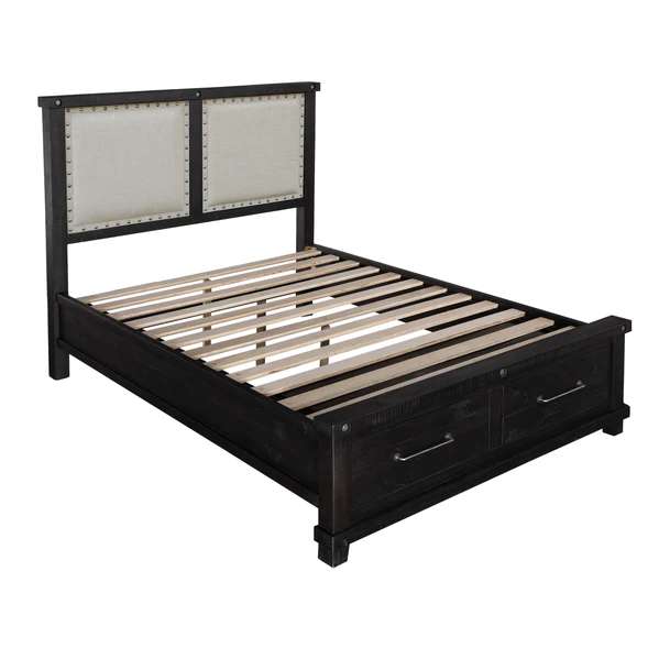Modus Furniture - Yosemite Full-size Solid Wood Panel Bed in Cafe veiw 4