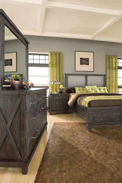 Modus Furniture - Yosemite Full-size Solid Wood Panel Bed in Cafe veiw 5