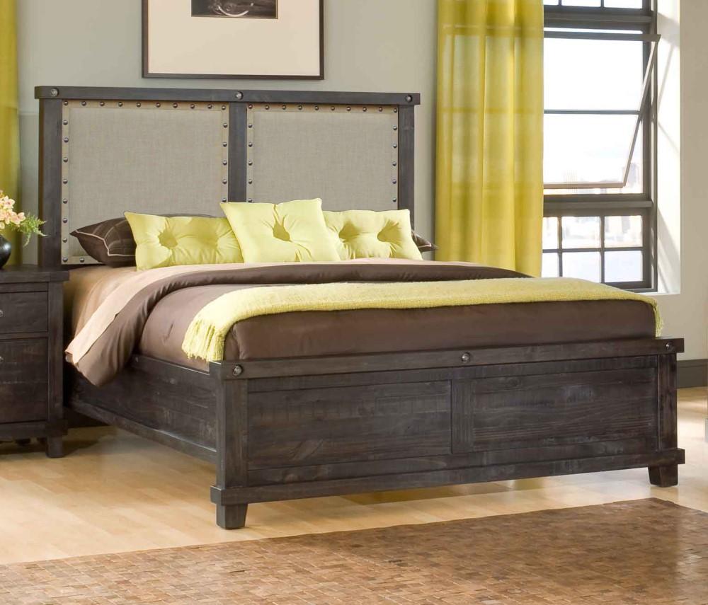 Modus Furniture - Yosemite King-size Upholstered Panel Bed in Cafe_CLOSEOUT veiw 1