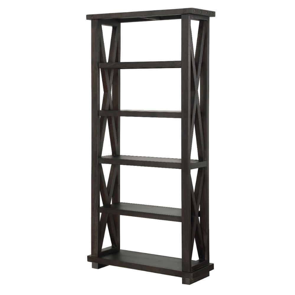 Modus Furniture - Yosemite Solid Wood 82x39in Bookshelf in Cafe veiw 2
