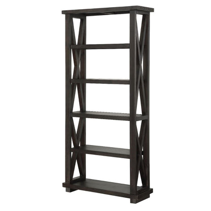 Modus Furniture - Yosemite Solid Wood 82x39in Bookshelf in Cafe veiw 2