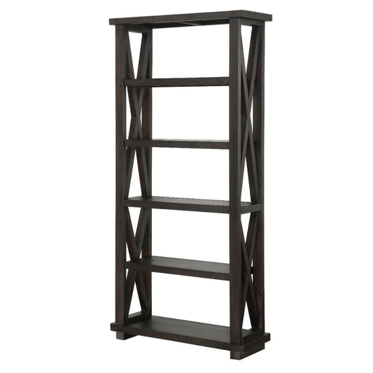 Modus Furniture - Yosemite Solid Wood 82x39in Bookshelf in Cafe veiw 2
