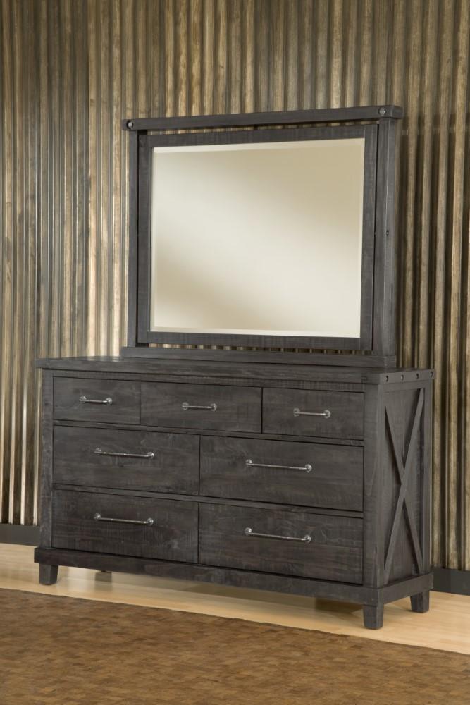 Modus Furniture - Yosemite Solid Wood Mirror in Cafe veiw 3