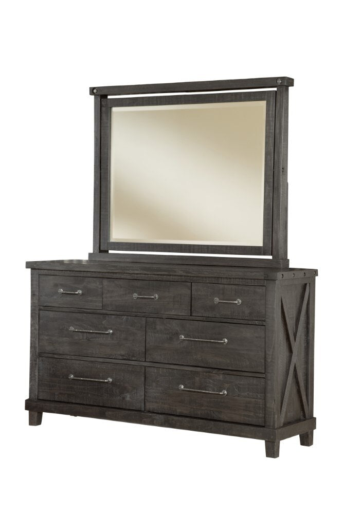 Modus Furniture - Yosemite Solid Wood Mirror in Cafe veiw 7