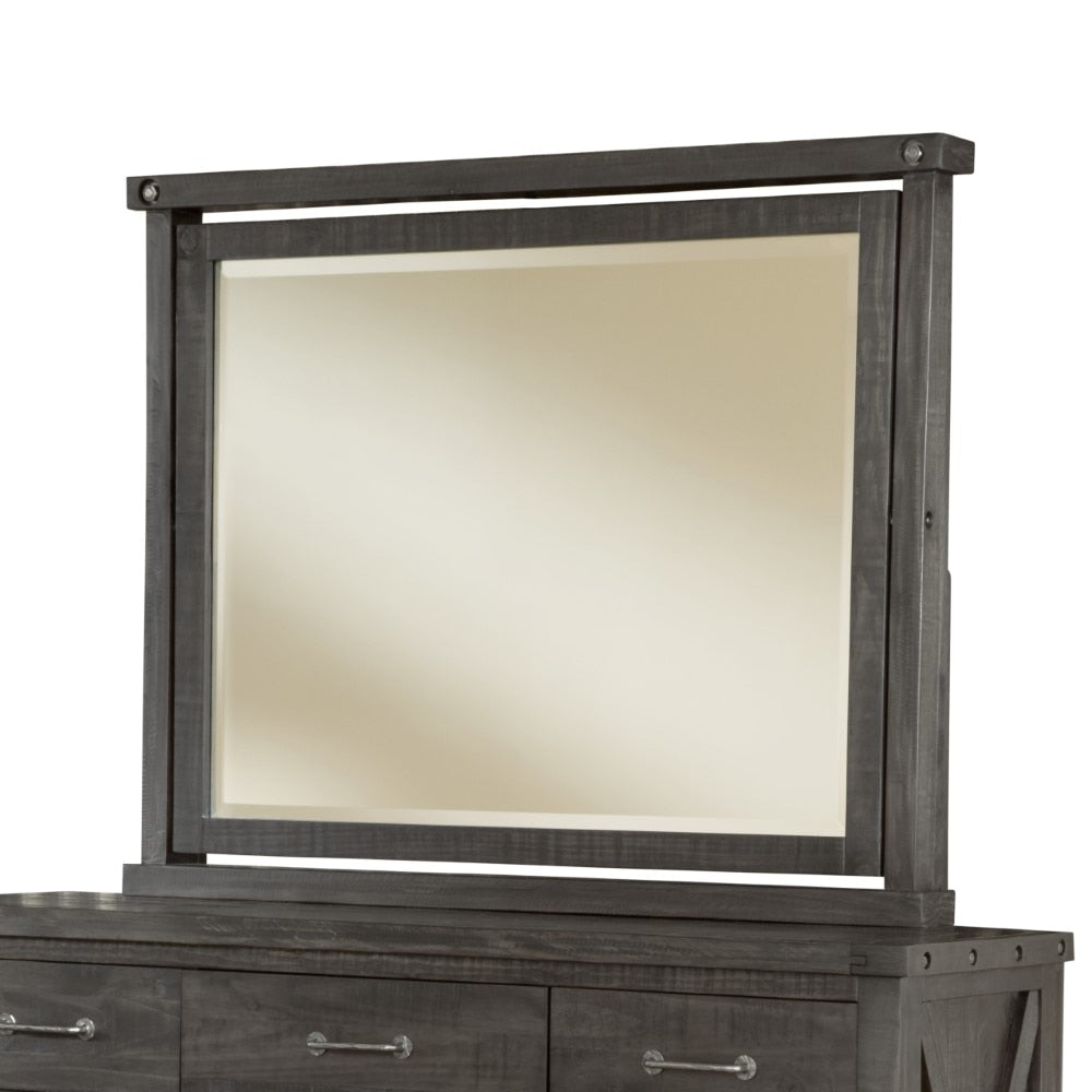 Modus Furniture - Yosemite Solid Wood Mirror in Cafe veiw 8