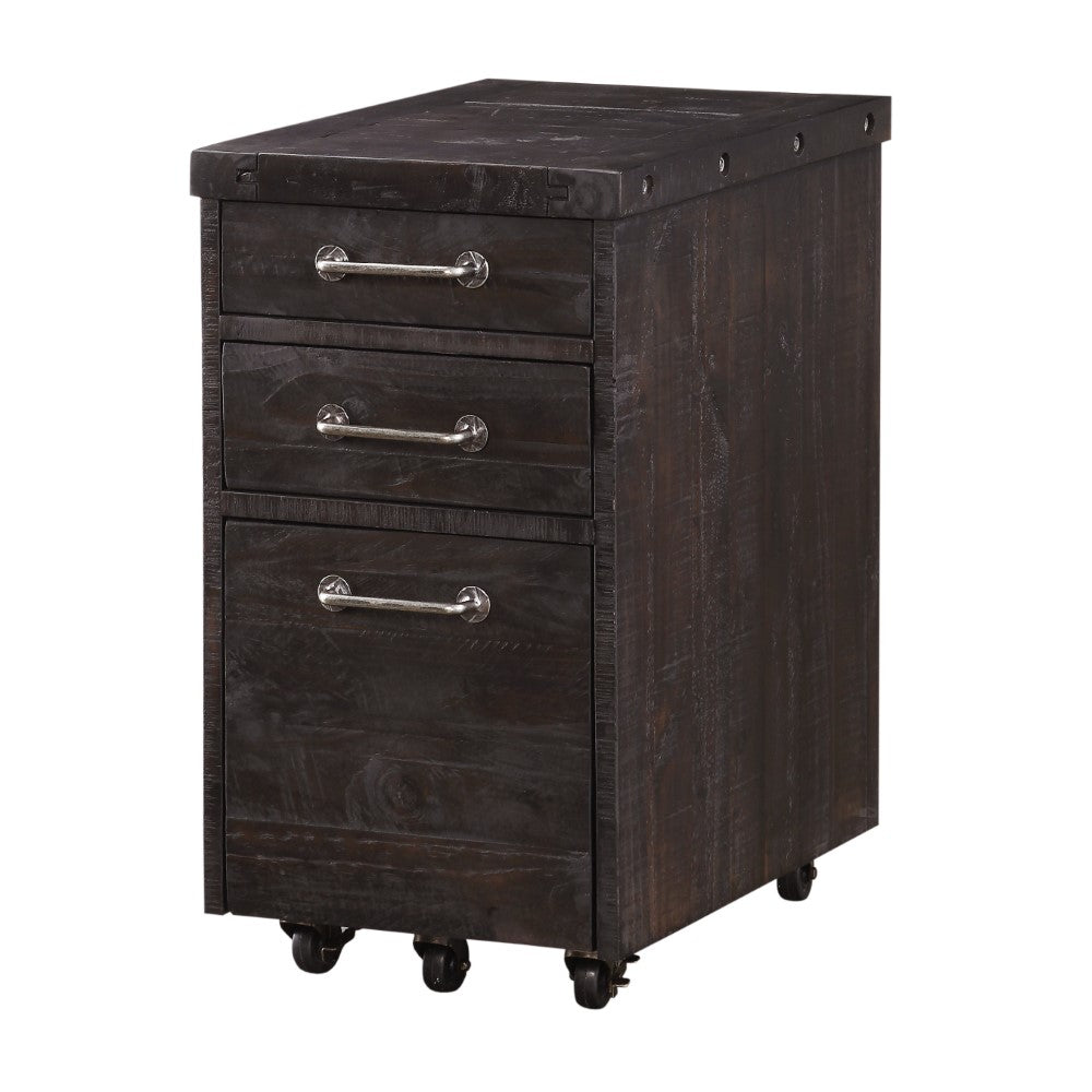 Modus Furniture - Yosemite Solid Wood Rollling File Cabinet in Cafe - 7YC917 veiw 4