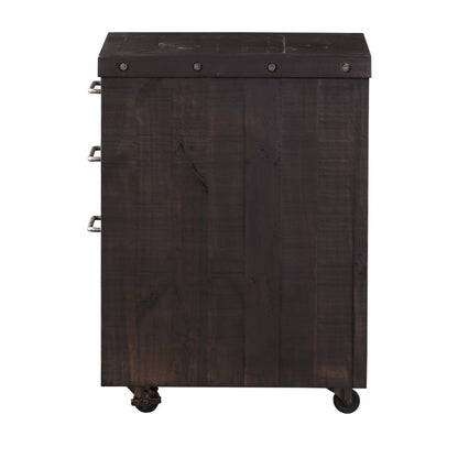 Modus Furniture - Yosemite Solid Wood Rollling File Cabinet in Cafe - 7YC917 veiw 5