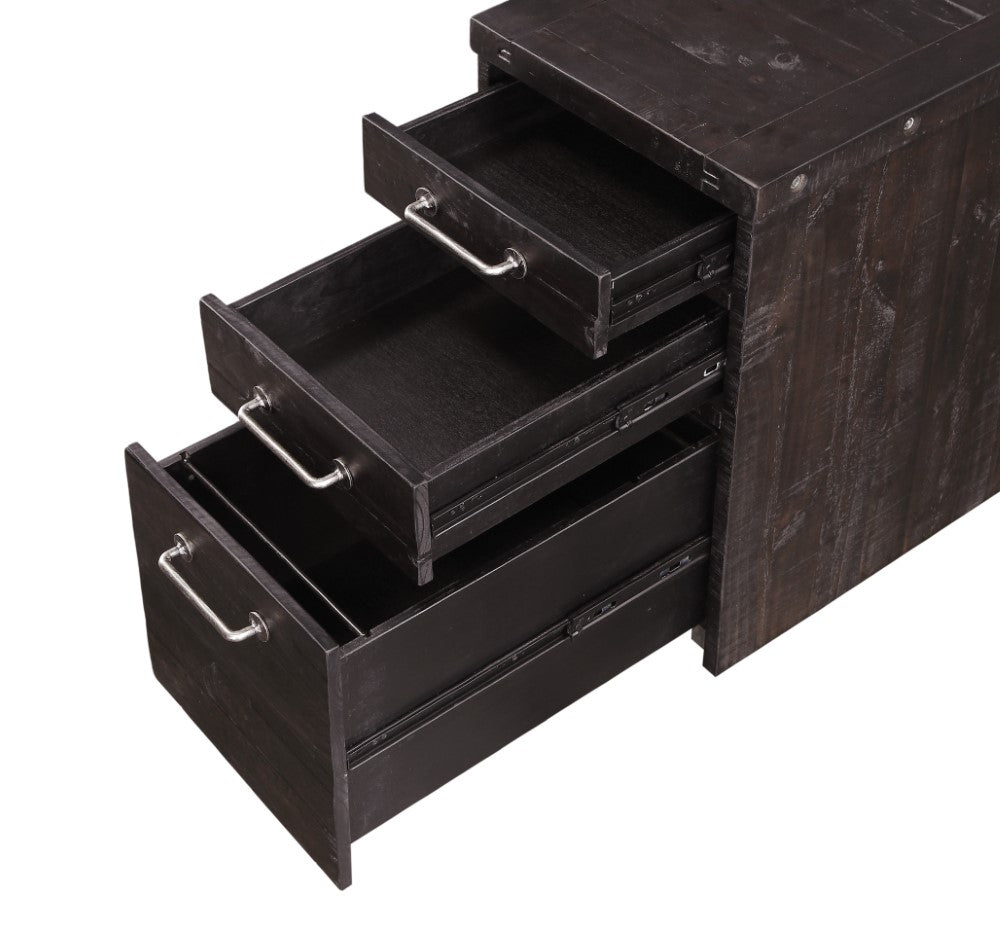 Modus Furniture - Yosemite Solid Wood Rollling File Cabinet in Cafe - 7YC917 veiw 6