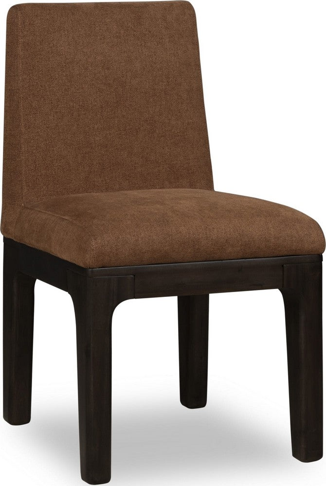 Modus Furniture - Zamba Chenille Upholstered Acacia Wood Dining Chair in Pineapple and Jaguar - UKXT64_1 view 1