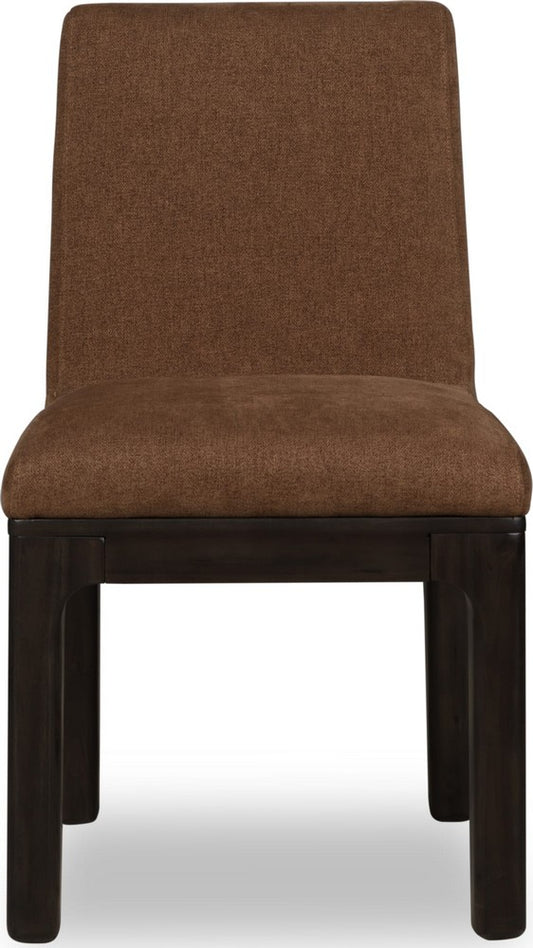 Modus Furniture - Zamba Chenille Upholstered Acacia Wood Dining Chair in Pineapple and Jaguar - UKXT64_1 view 2