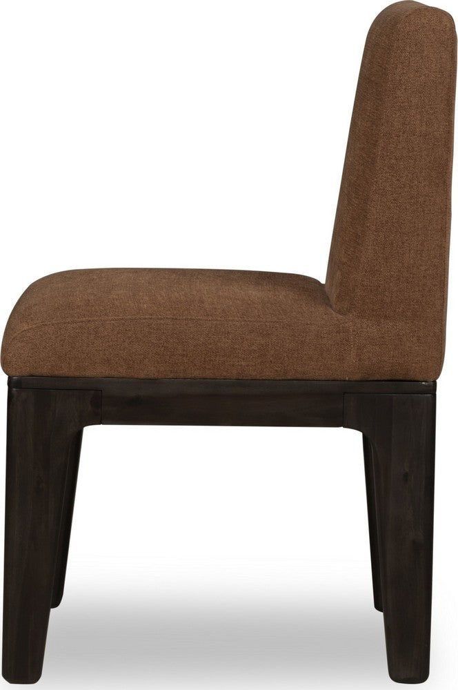 Modus Furniture - Zamba Chenille Upholstered Acacia Wood Dining Chair in Pineapple and Jaguar - UKXT64_1 view 3