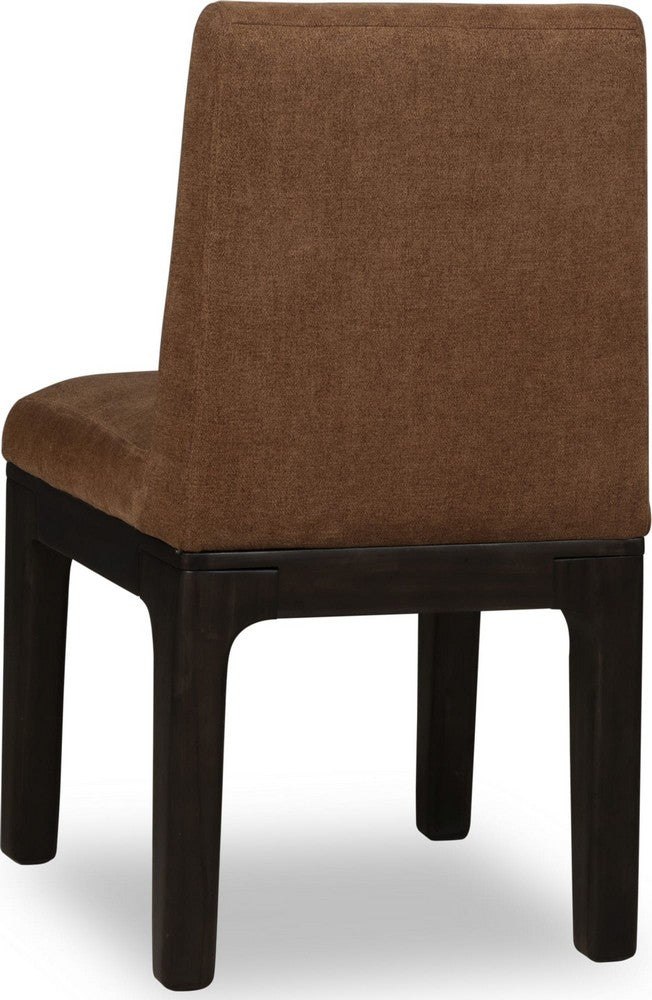 Modus Furniture - Zamba Chenille Upholstered Acacia Wood Dining Chair in Pineapple and Jaguar - UKXT64_1 view 4