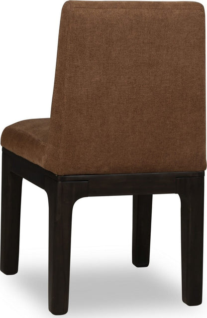 Modus Furniture - Zamba Chenille Upholstered Acacia Wood Dining Chair in Pineapple and Jaguar - UKXT64_1 view 4