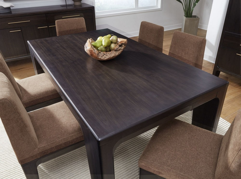 Modus Furniture - Zamba Chenille Upholstered Acacia Wood Dining Chair in Pineapple and Jaguar - UKXT64_1 view 6
