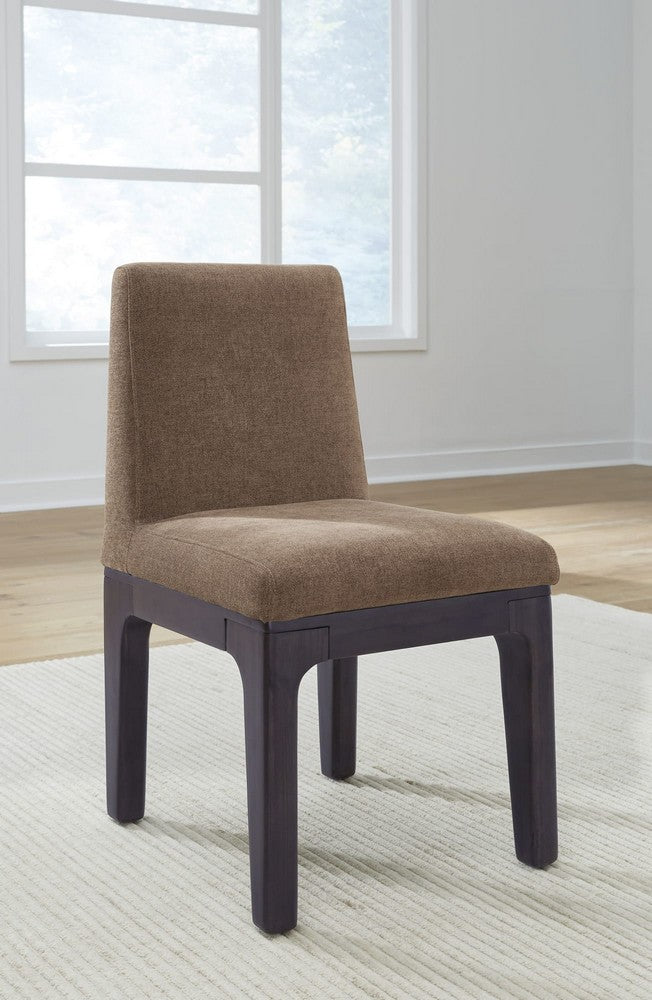 Modus Furniture - Zamba Chenille Upholstered Acacia Wood Dining Chair in Pineapple and Jaguar - UKXT64_1 view 7