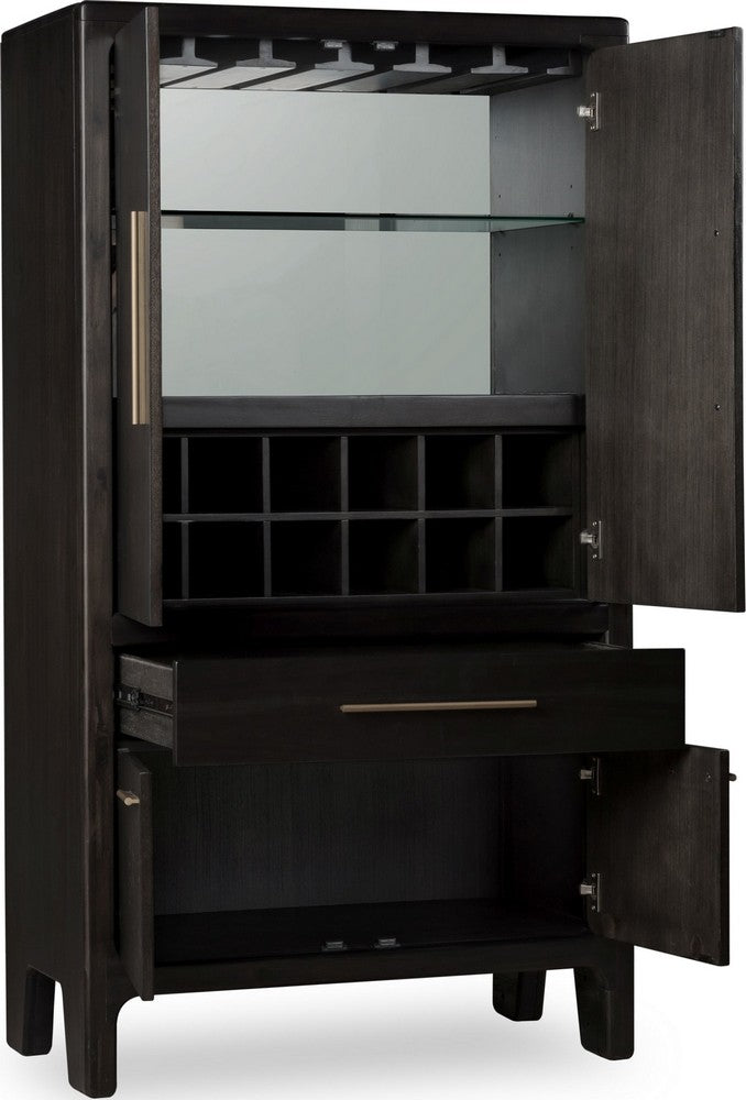 Modus Furniture - Zamba Four Door One Drawer Acacia Bar Cabinet in Jaguar - UKXT79 view 3