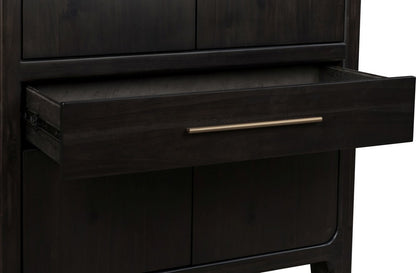 Modus Furniture - Zamba Four Door One Drawer Acacia Bar Cabinet in Jaguar - UKXT79 view 4