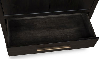 Modus Furniture - Zamba Four Door One Drawer Acacia Bar Cabinet in Jaguar - UKXT79 view 5