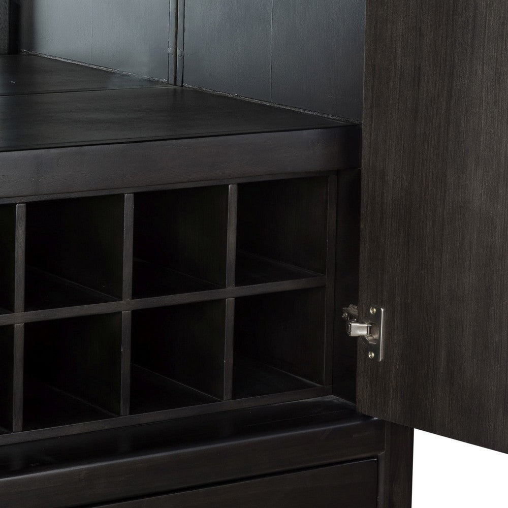 Modus Furniture - Zamba Four Door One Drawer Acacia Bar Cabinet in Jaguar - UKXT79 view 9