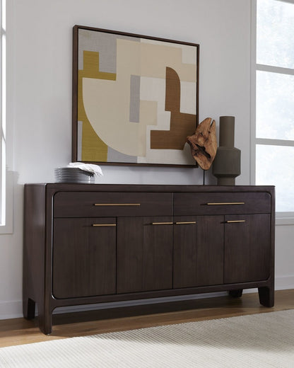 Modus Furniture - Zamba Four Door Two Drawer Acacia Wood Sideboard in Jaguar - UKXT78 view 8