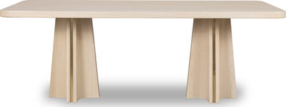 Modus Furniture - Zinnia Ash Wood Double Pedestal Dining Table in White Sand - RSTP60 view 2