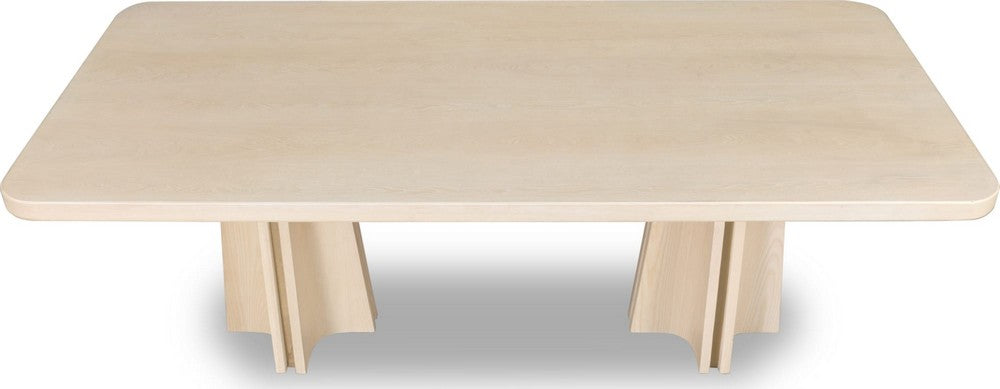 Modus Furniture - Zinnia Ash Wood Double Pedestal Dining Table in White Sand - RSTP60 view 3