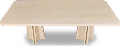Modus Furniture - Zinnia Ash Wood Double Pedestal Dining Table in White Sand - RSTP60 view 3