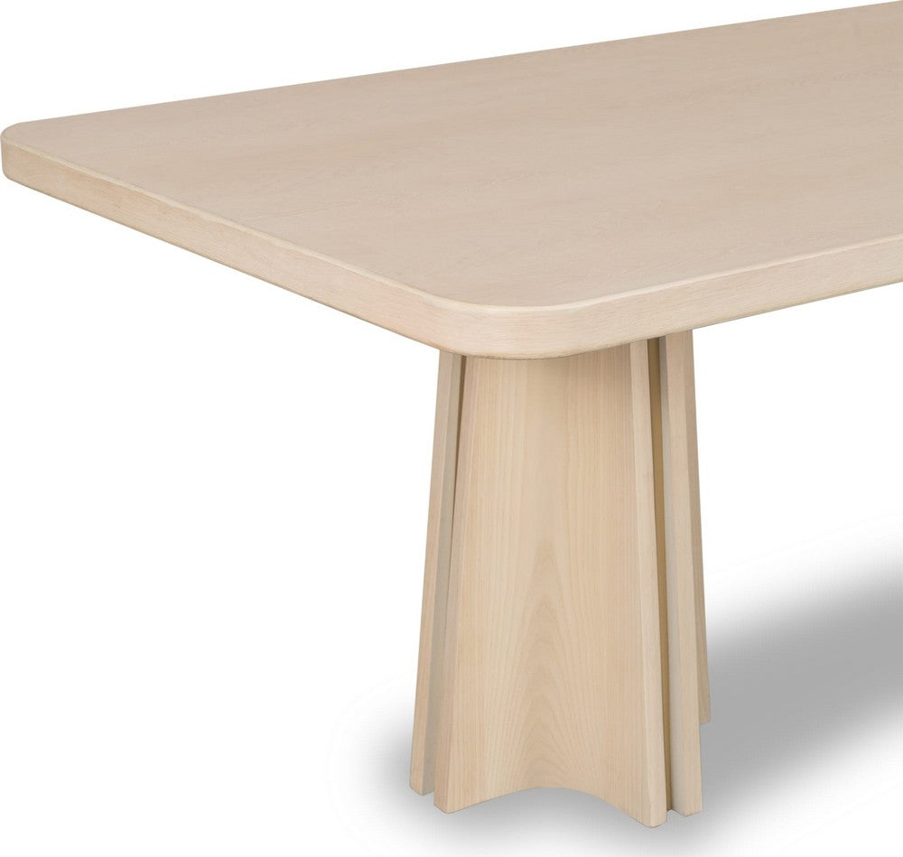 Modus Furniture - Zinnia Ash Wood Double Pedestal Dining Table in White Sand - RSTP60 view 5