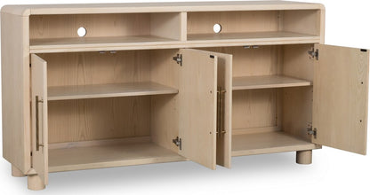 Modus Furniture - Zinnia Four Door Two Shelf Sideboard in White Sand - RSTP78 view 3