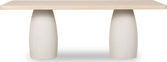 Modus Furniture - Zinnia Plaster Base Wood Top Dining Table in White Sand and Ivory - RSTP61 view 2