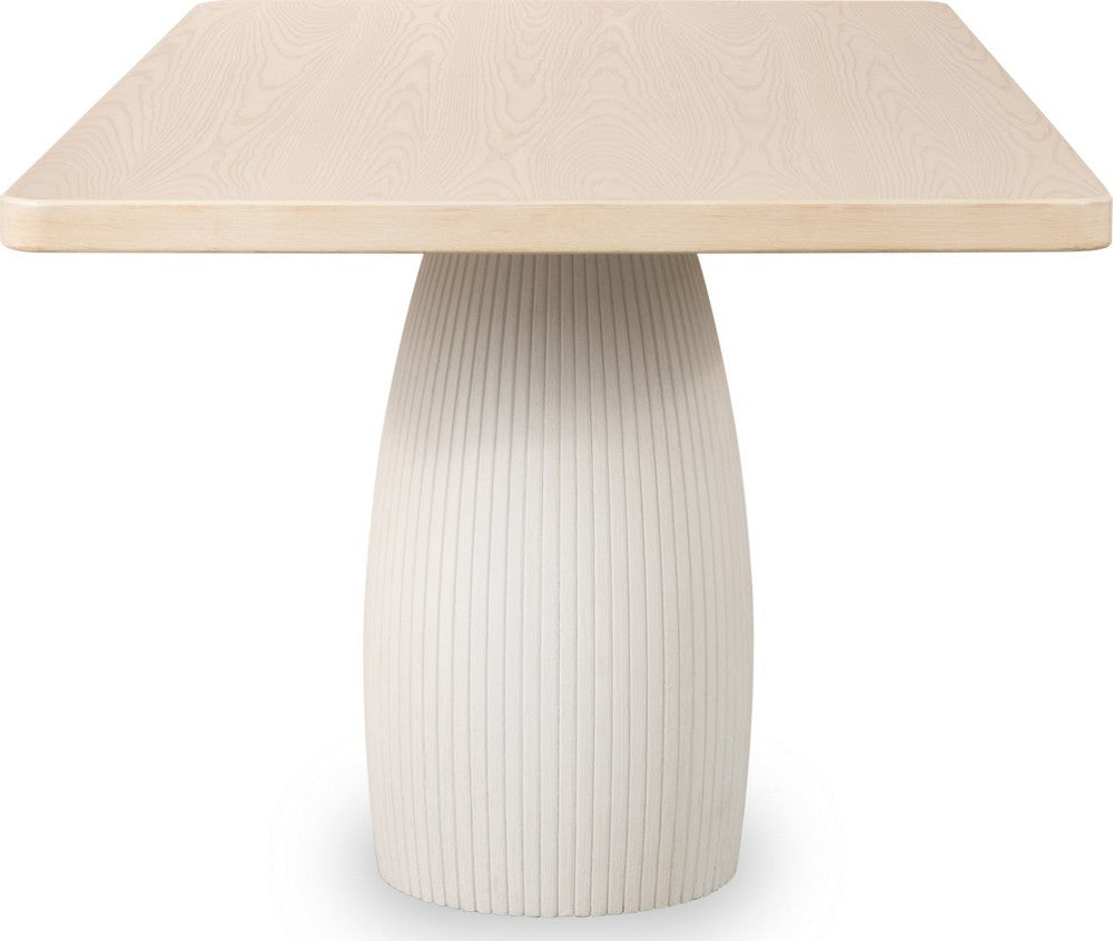 Modus Furniture - Zinnia Plaster Base Wood Top Dining Table in White Sand and Ivory - RSTP61 view 4