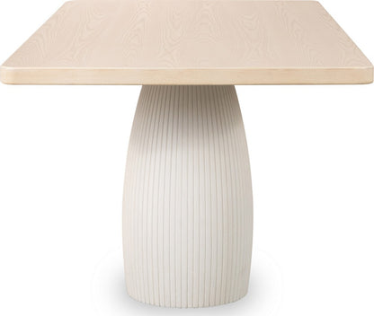 Modus Furniture - Zinnia Plaster Base Wood Top Dining Table in White Sand and Ivory - RSTP61 view 4