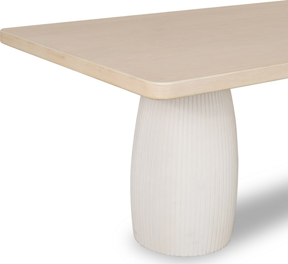 Modus Furniture - Zinnia Plaster Base Wood Top Dining Table in White Sand and Ivory - RSTP61 view 5