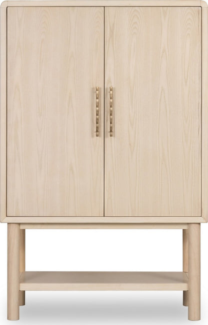 Modus Furniture - Zinnia Two Door Ash Wood Bar Cabinet in White Sand - RSTP80 view 2