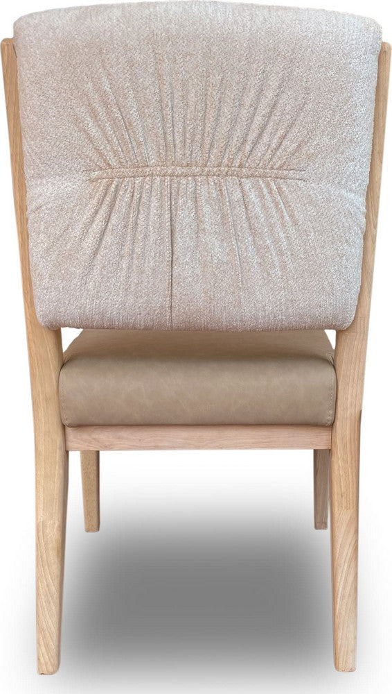 Modus Furniture - Zinnia Upholstered Dining Chair in White Sand, Buttermilk Leather and Dune Chenille - RSTP65_1 view 4